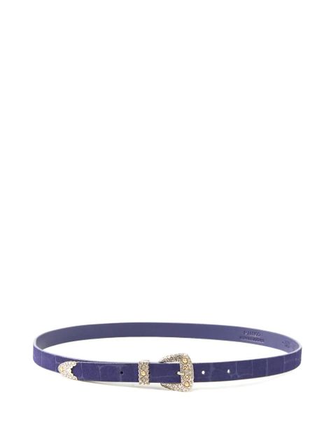 PINKO Aura buckle leather belt - Purple - zdjęcie produktu nr 1
