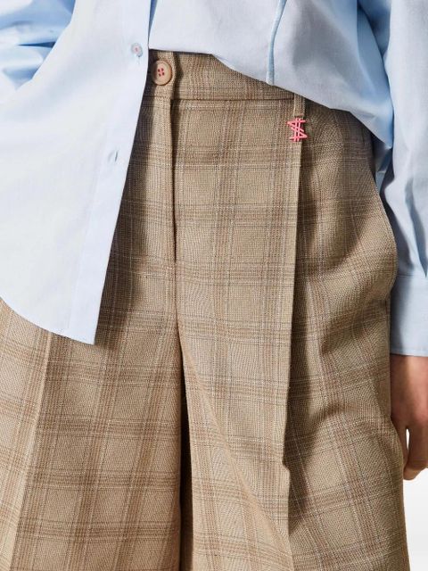 TWINSET x Myfo checked tailored shorts - Neutrals