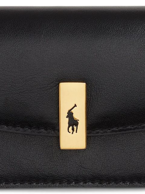 Polo Ralph Lauren portfel skórzany damski kolor czarny 427P04990