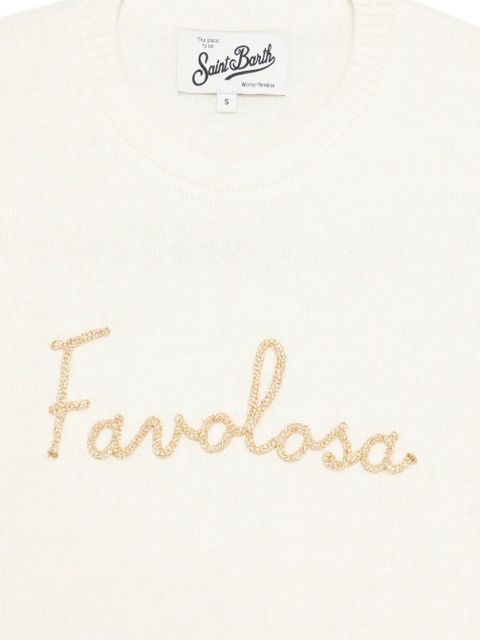MC2 Saint Barth New Queen lettering-embellishment sweater - Neutrals