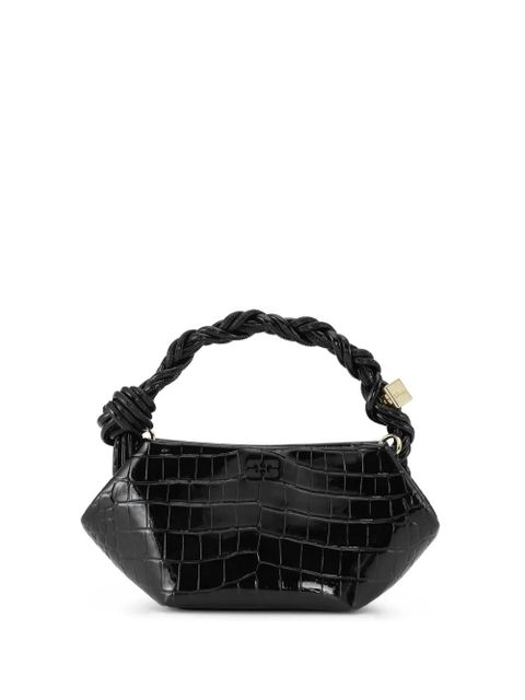 GANNI Bou crocodile-effect mini bag - Black - zdjęcie produktu nr 1