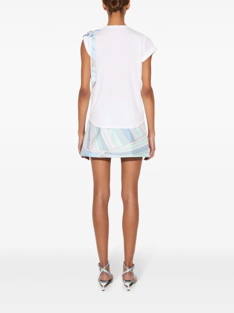 PUCCI bow-detail cotton T-shirt - White