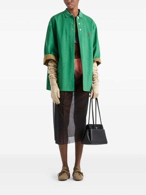 Prada old piqué blouson jacket - Green - zdjęcie produktu nr 2