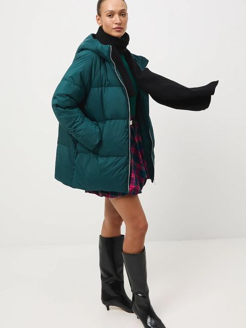 Medicine kurtka puchowa damska kolor zielony zimowa oversize - zdjęcie produktu nr 1