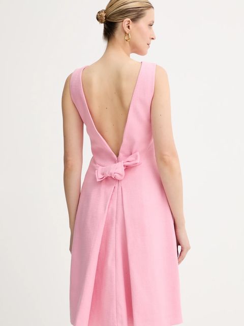 Weekend Max Mara sukienka bawełniana kolor różowy mini rozkloszowana 2515221016600 - zdjęcie produktu nr 2