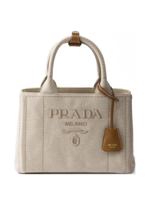Prada Jardini re small cotton canvas bag - Neutrals - zdjęcie produktu nr 1
