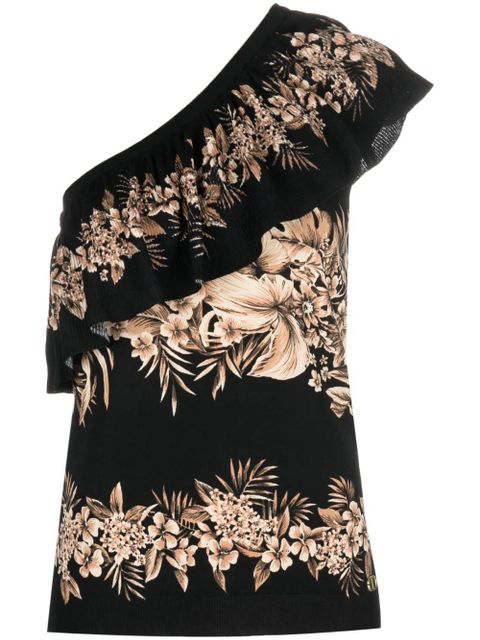 TWINSET floral-print asymmetric top - Black - zdjęcie produktu nr 1