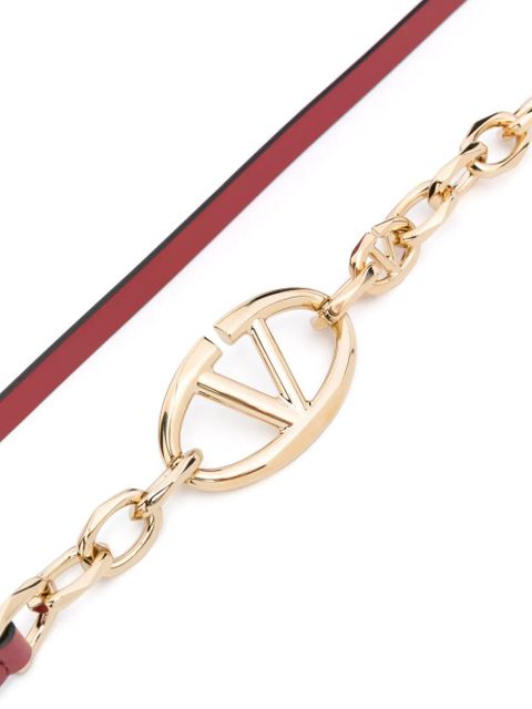 Valentino Garavani VLogo Signature leather belt - Red