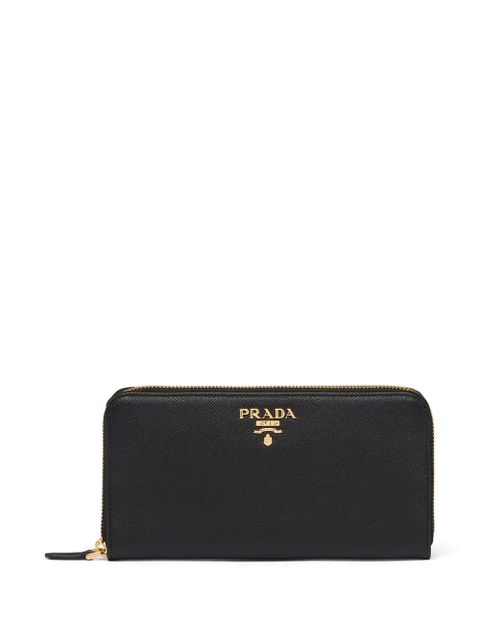 Prada large logo plaque wallet - Black - zdjęcie produktu nr 1