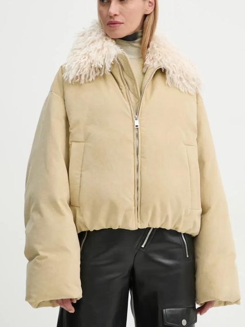 Nanushka kurtka puchowa ZACHARIE damska kolor beżowy zimowa oversize NU24FWOW45873