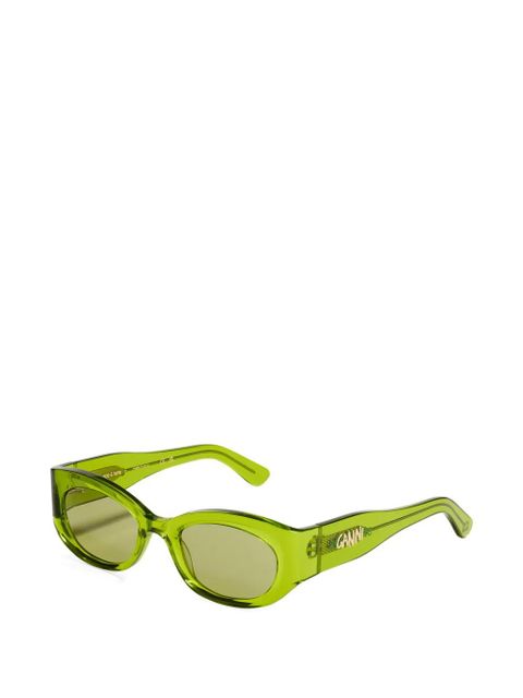 GANNI x Ace & Tate Xena logo-detail sunglasses - Green - zdjęcie produktu nr 2