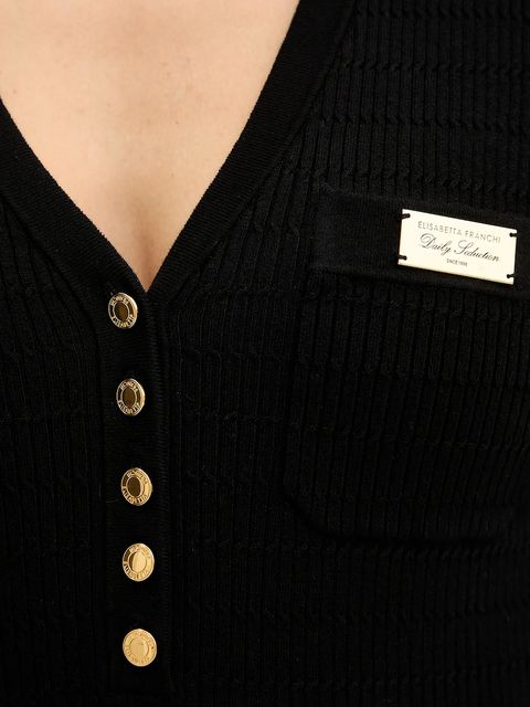 Elisabetta Franchi bluzka z dodatkiem jedwabiu