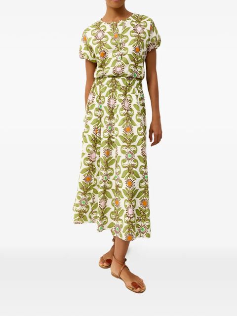 Marie Oliver Sasha floral-print skirt - Neutrals