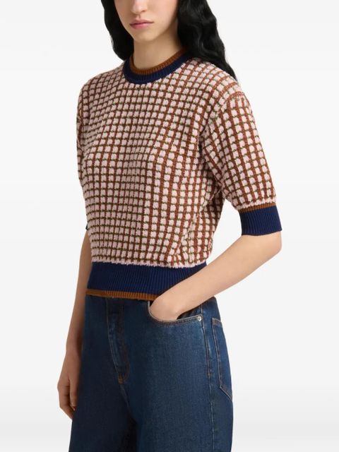 Marni jacquard tweed sweatshirt - Pink