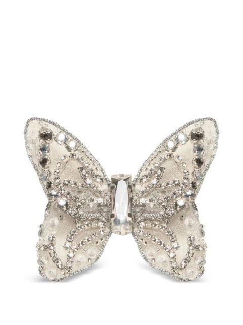 Jennifer Behr Abbie crystal butterfly hair clip - White - zdjęcie produktu nr 1