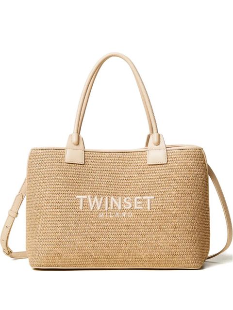 TWINSET woven tote bag - Neutrals - zdjęcie produktu nr 1