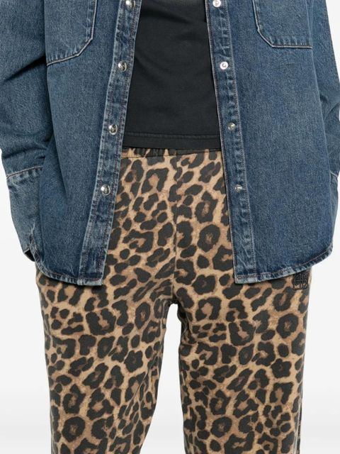 ANINE BING leopard-print track pants - Brown