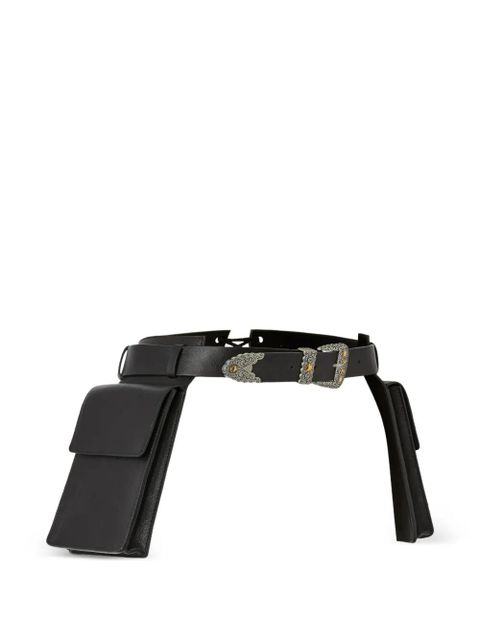 PINKO pouch embellished leather belt - Black - zdjęcie produktu nr 2