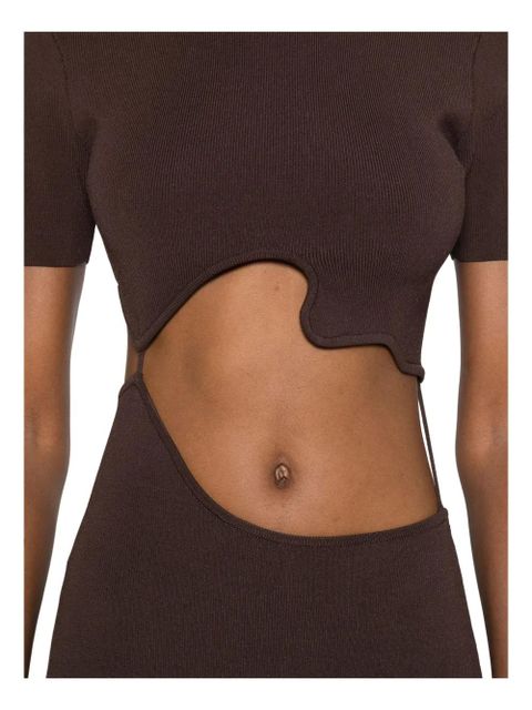 Christopher Esber Maparadita lattice separation maxi dress - Brown