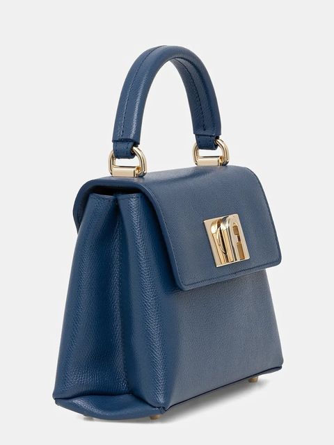 Furla torebka skórzana kolor niebieski WB00109.ARE000.6G000 - zdjęcie produktu nr 2