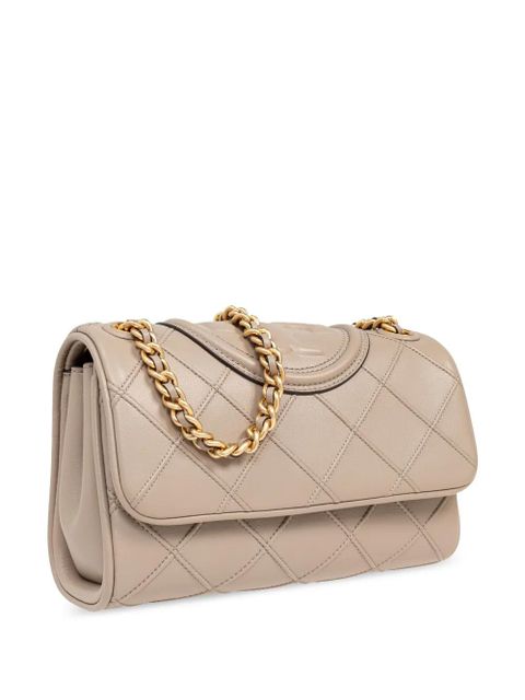 Tory Burch small Fleming diamond-quilted shoulder bag - Neutrals
