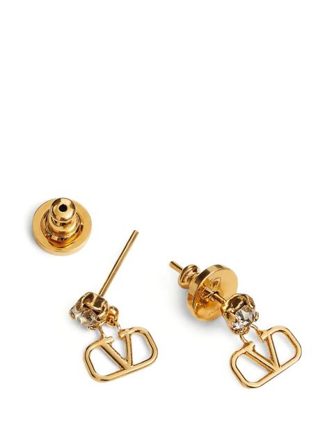 Valentino Garavani VLogo signature crystal-embellished earrings - Gold