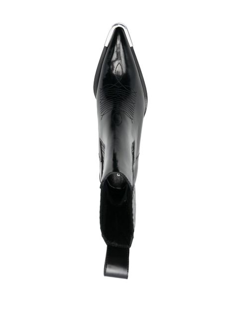 Rabanne 95mm pointed-toe boots - Black