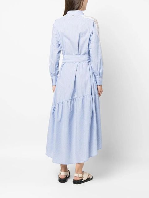TWINSET stripe-print shirt dress - Blue