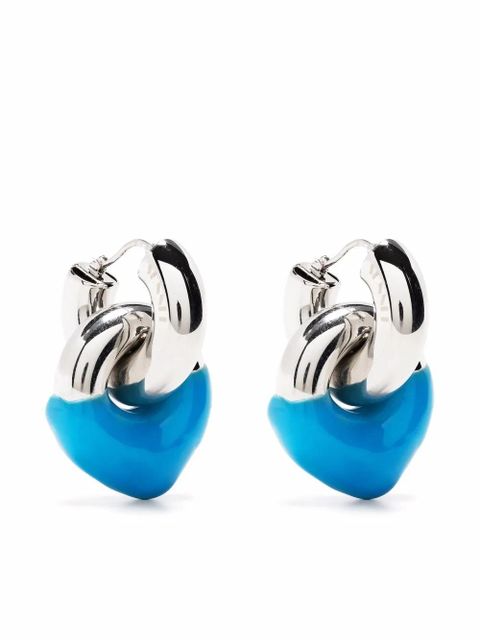 Sunnei rubberized hoop earrings - Silver - zdjęcie produktu nr 1