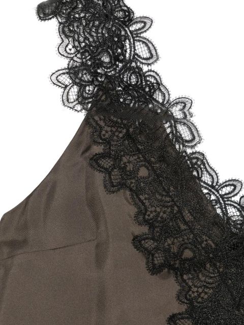 Róhe V-neck silk top - Brown