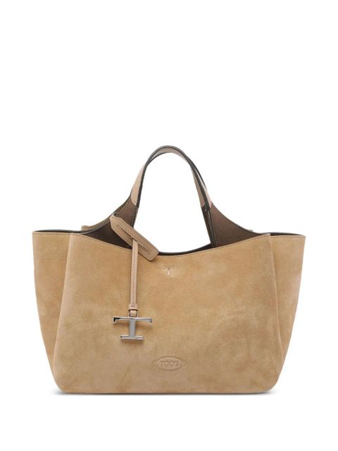 Tod's logo-charm suede tote bag - Brown - zdjęcie produktu nr 1
