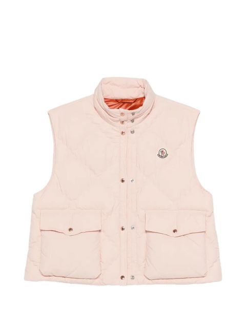 Moncler logo-patch gilet - Pink - zdjęcie produktu nr 1