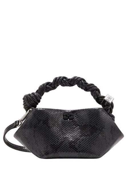 GANNI mini Bou twisted-handle tote bag - Black - zdjęcie produktu nr 1