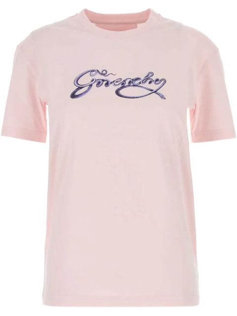 Givenchy logo-embroidered T-shirt - Pink - zdjęcie produktu nr 1