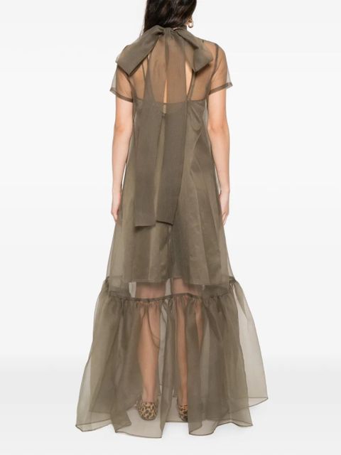 STAUD Calluna ruffled maxi dress - Green