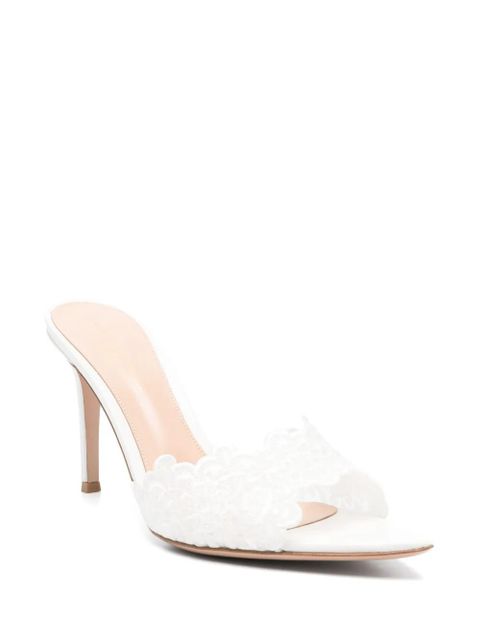 Gianvito Rossi 95mm Yvonne mules - White - zdjęcie produktu nr 2