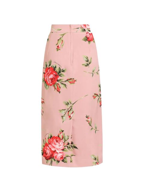 Dolce & Gabbana rose bouquet-print straight skirt - Pink - zdjęcie produktu nr 2