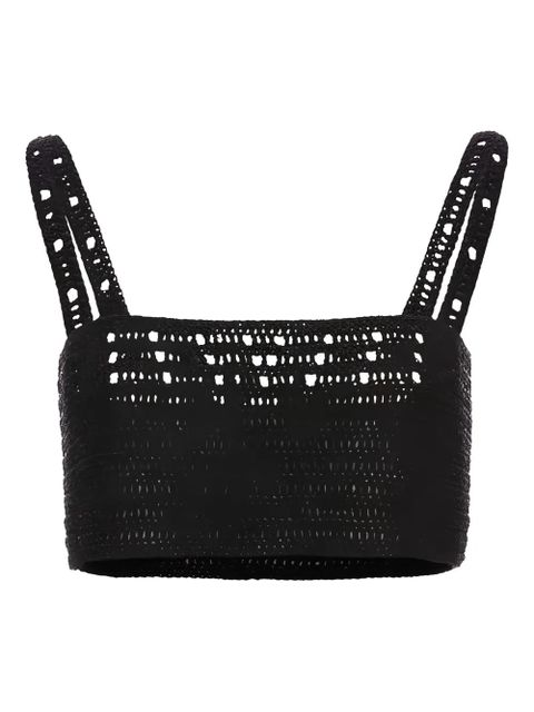 Magda Butrym crochet cropped top - Black - zdjęcie produktu nr 1