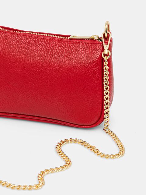 Answear.LAB torebka skórzana kolor czerwony