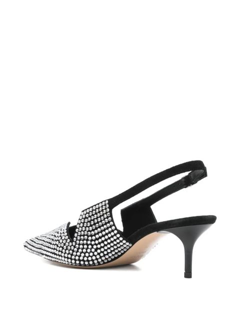 Coperni 60mm crystal-embellished slingback pumps - Black - zdjęcie produktu nr 2