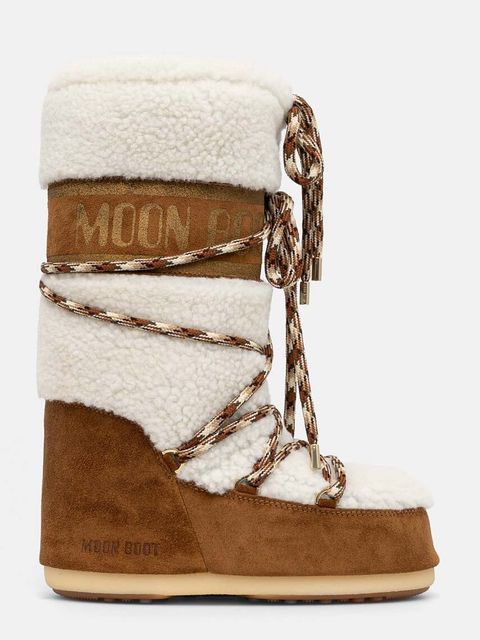 Moon Boot śniegowce zamszowe MB ICON SHEARLING - zdjęcie produktu nr 1