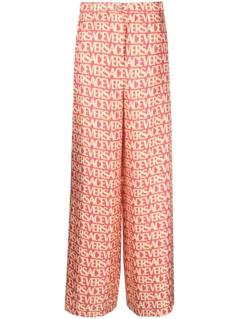 Versace Versace Allover silk trousers - Pink - zdjęcie produktu nr 1
