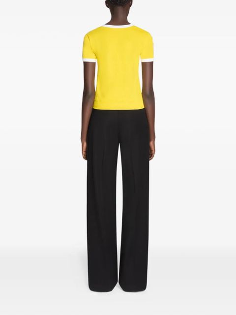 DRIES VAN NOTEN crew-neck panelled T-shirt - Yellow