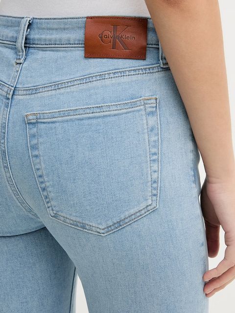 Calvin Klein Jeans jeansy damskie kolor niebieski LV047E617G