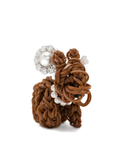 SHUSHU/TONG puppy earrings - Brown