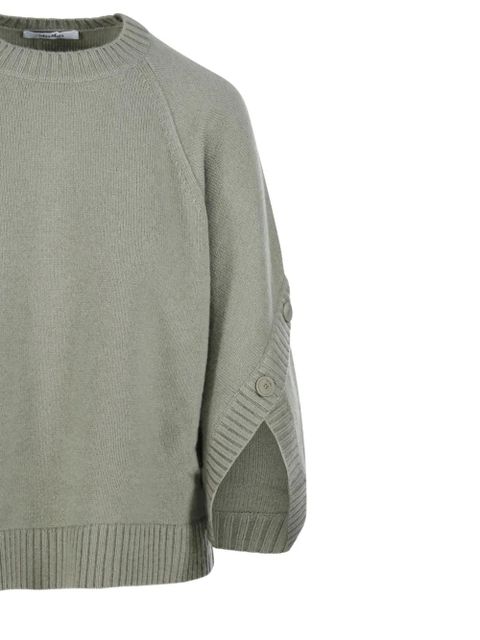 Max Mara button-cuff balloon-sleeve sweater - Green