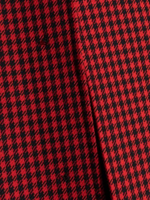 Balenciaga houndstooth-pattern belted coat - Red - zdjęcie produktu nr 2