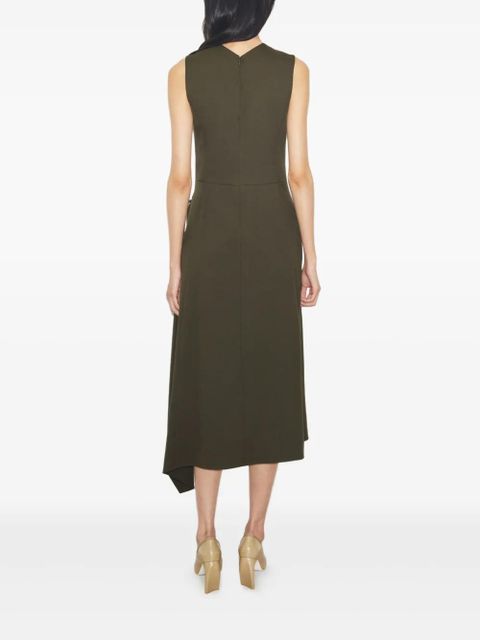 Tory Burch wrap asymmetrical midi dress - Green - zdjęcie produktu nr 2