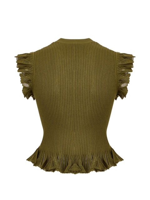 Ulla Johnson Leila ruffled top - Green - zdjęcie produktu nr 2