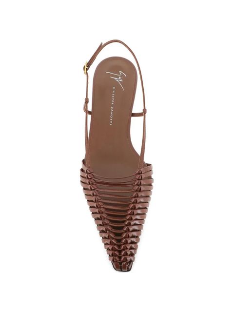 Giuseppe Zanotti Orsola woven slingback sandals - Brown